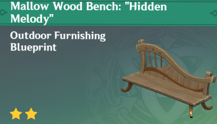 Genshin Impact - How to Get Mallow Wood Bench: "Hidden Melody" Furnishing