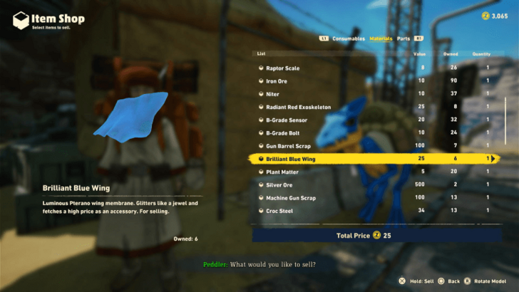 Sand Land - Sell at Item Shops