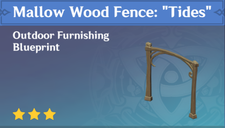 Genshin Impact - How to Get Mallow Wood Fence: "Tides" Furnishing