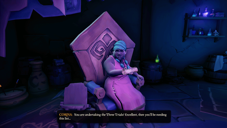 Sea of Thieves - Corina with List of Trial Items