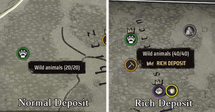Manor Lords - Normal and Rich Wild Animal Deposits