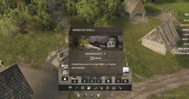 Manor Lords - Build Burgage Plots for Families