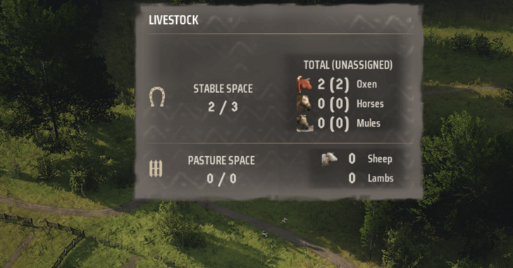 Manor Lords - Have enough stable space for your Livestock