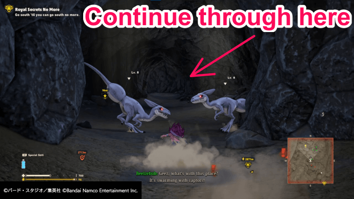 Sand Land - Continue past the Puraptors