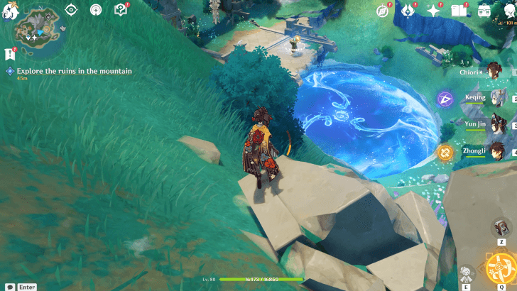 Genshin Impact The Shadow Over Petrichor Walkthrough - Explore the ruins in the mountain