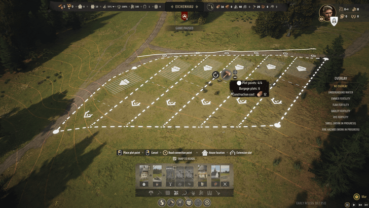 Manor Lords - Burgage Plot Placement