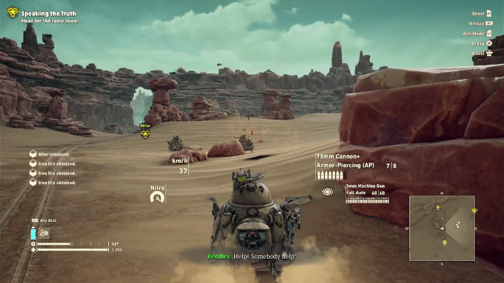 Sand Land - Battle Tanks on the Way to Radio Tower