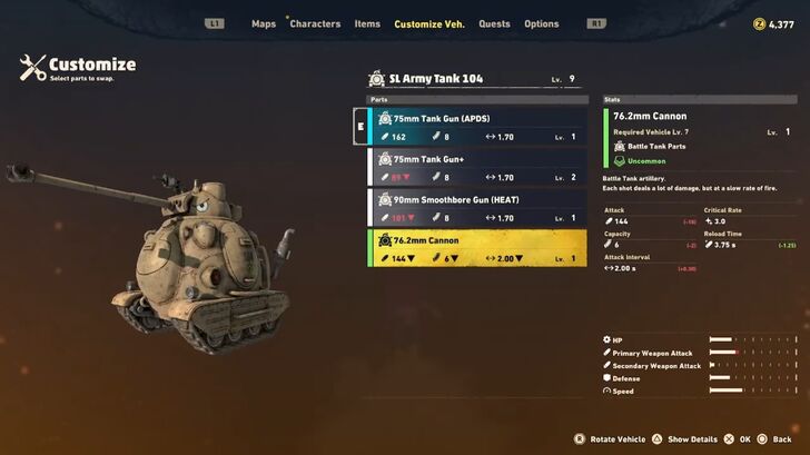 SAND LAND Vehicle Customization