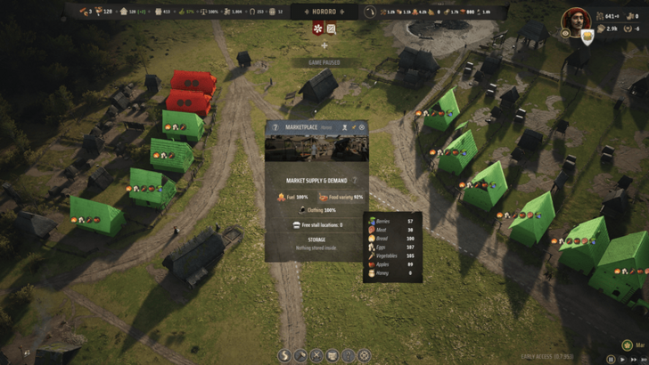 Manor Lords - Check Food Variety