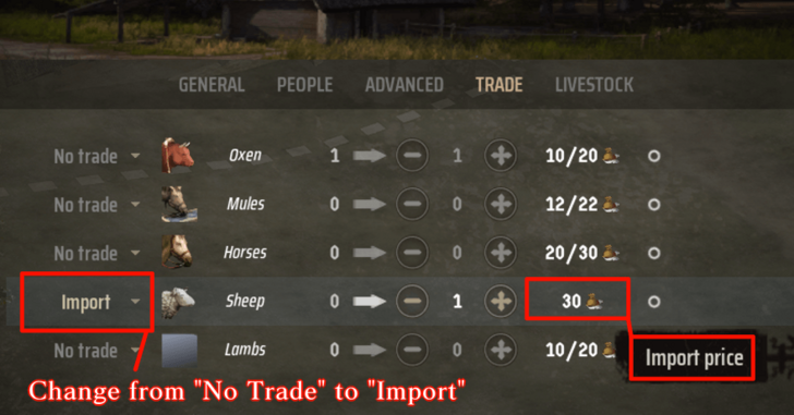 Manor Lords - Change Setting to Import