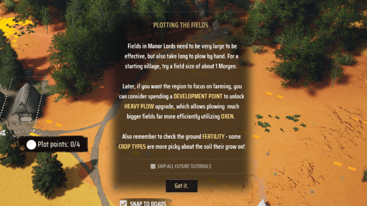 Manor Lords - Tutorial Popups