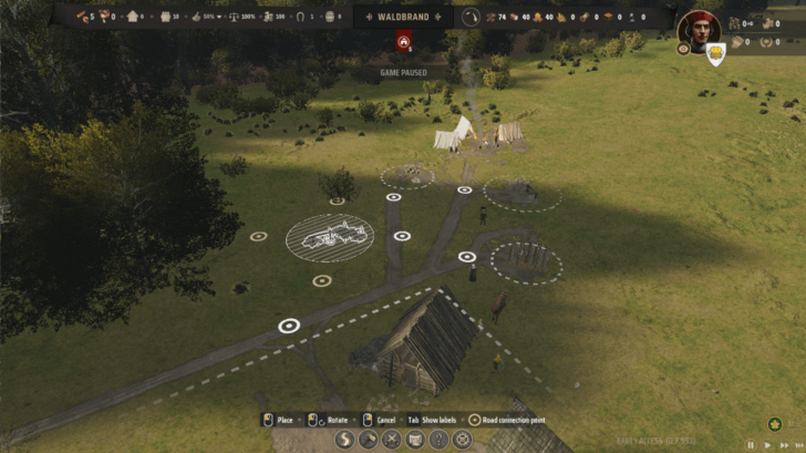 Manor Lords - Road Connection Point is White if Connected