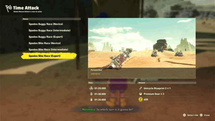 Sand Land - Select a Race