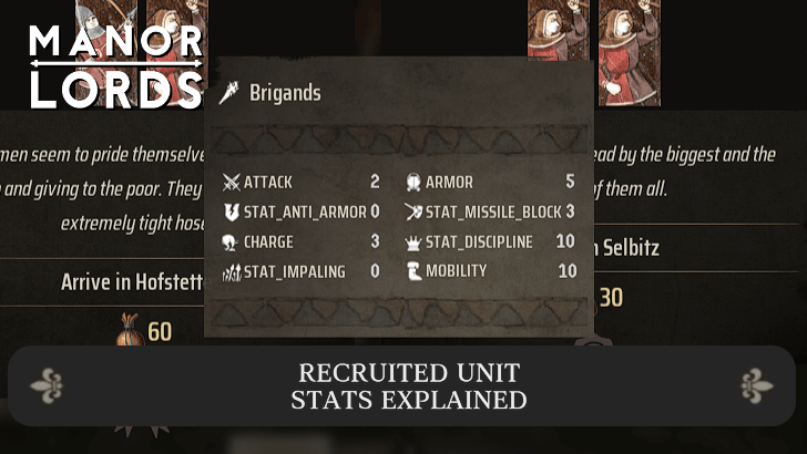 Manor Lords Unit Stats Explained