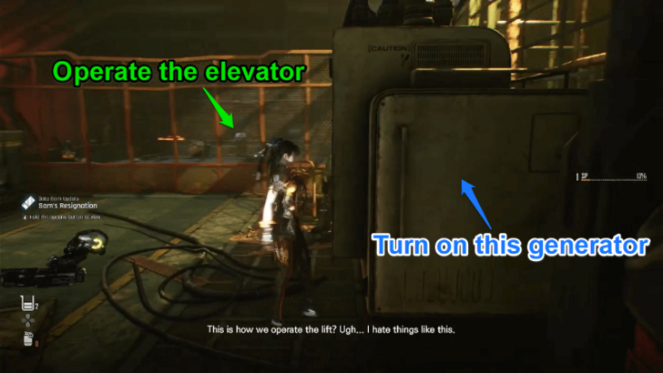 Stellar Blade - Operating the Cargo Elevator