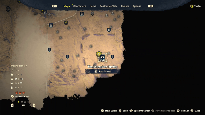 Sand Land - Legendary Spring on the Map