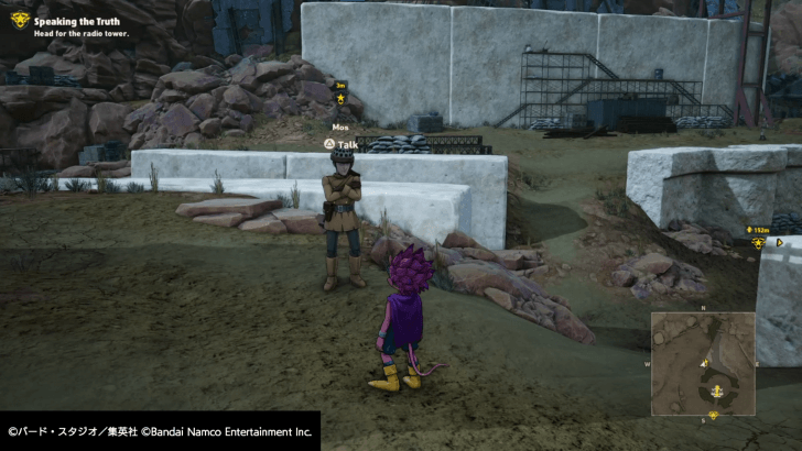 Sand Land - Talk to Mos to begin this quest