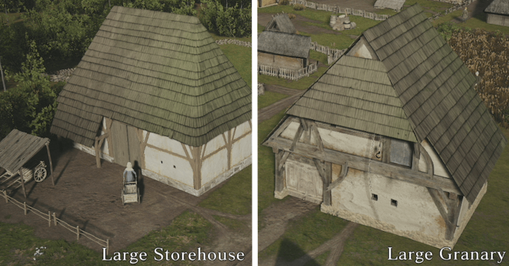Manor Lords - Large Granary and Large Storehouse