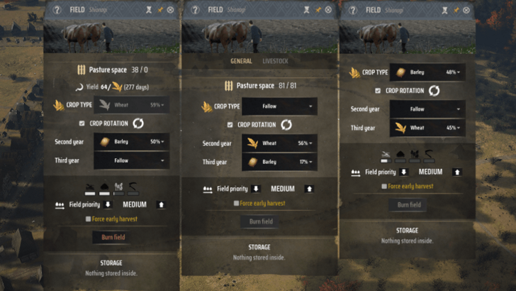 Manor Lords - Three-Field Farming System with Fertilization Sample