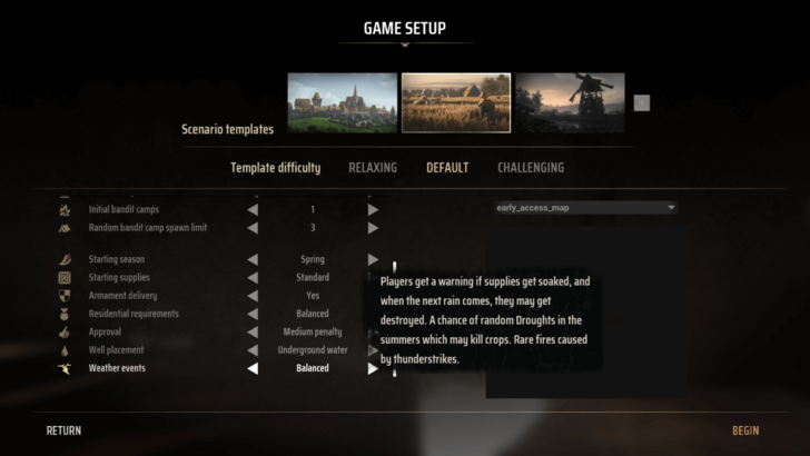 Manor Lords - Rain Destroying Supplies in Balanced