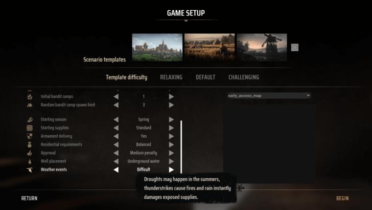 Manor Lords - Rain Destroying Supplies in Challenging