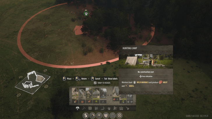 Manor Lords - Build a Hunting Camp
