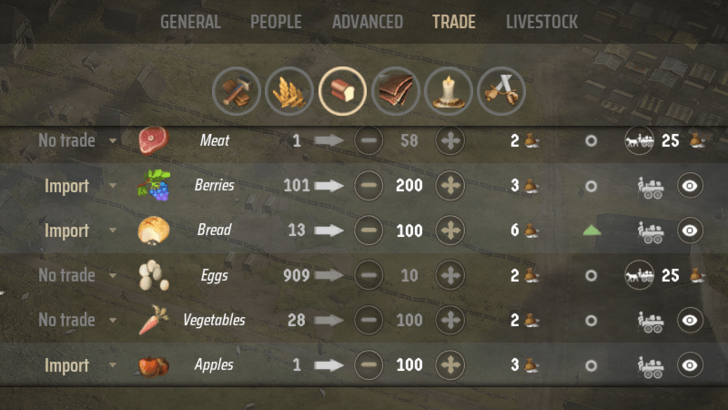 Manor Lords - Import Food