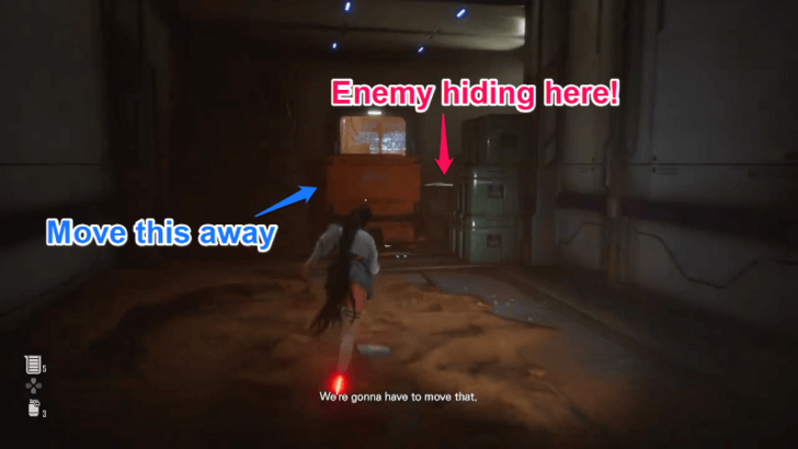 Stellar Blade - Moving the Cargo Blocking the Path