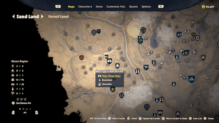 Sand Land Battle Armor Blueprint 2 Map