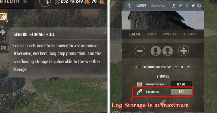 Manor Lords - Build More or Upgrade Storehouses or Spend the Resources