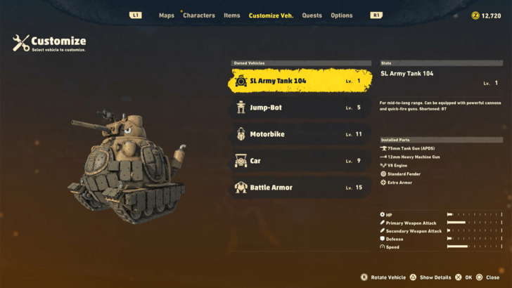 Sand Land - Vehicles