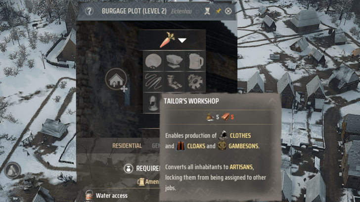 Manor Lords - How to Make Cloaks - Build a Tailor