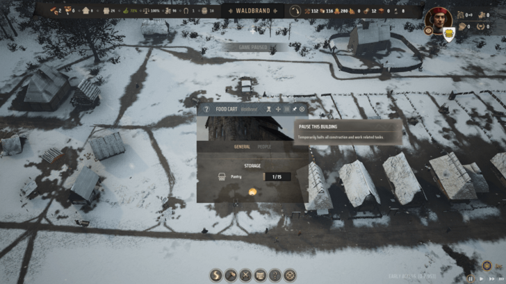 Manor Lords - Pause Building to Avoid Regional Wealth Going Down