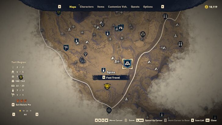 Sand Land Map Fast Travel