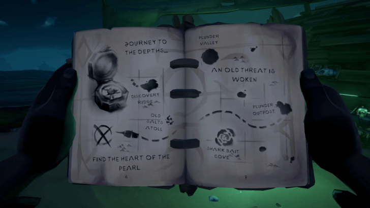Sea of Thieves - The Sunken Pearl - Map from the Book