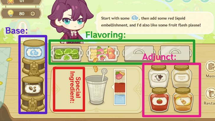 Genshin Impact Savoring the Breeze Web - Make the Drink and Serve