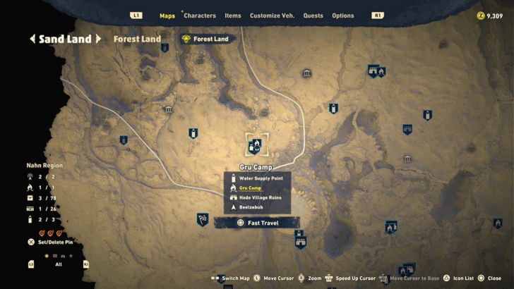 Sand Land - Battle Armor Blueprint 3 Map