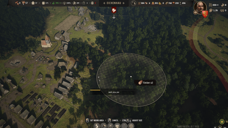 Manor Lords - How To Limit Work Area - Adjust Size