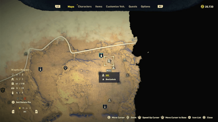 SAND LAND - Pterano Map Location