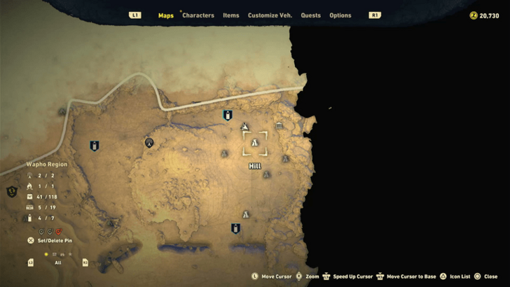 SAND LAND - Iron Ore Map Location