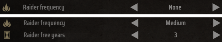 Manor Lords - Raider Frequency and Raider Free Years