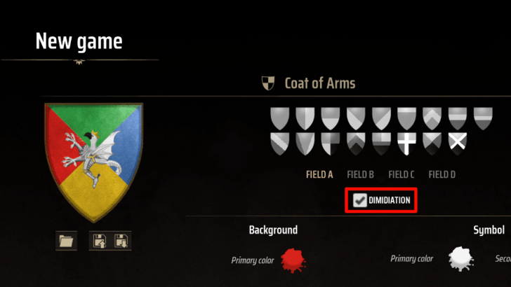 Manor Lords - Coat of Arms - Dimidation