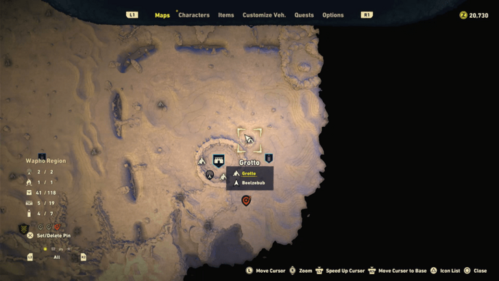 SAND LAND - Lead Ore Map Location
