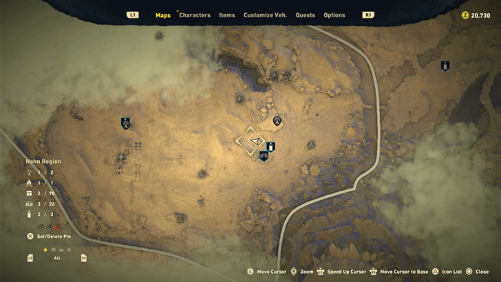 SAND LAND - Panther Map Location