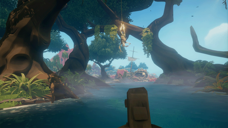 Sea of Thieves - Take Buried Idol Map from Skeleton