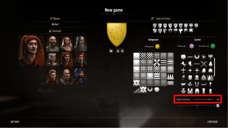 Manor Lords - Coat of Arms - Instances