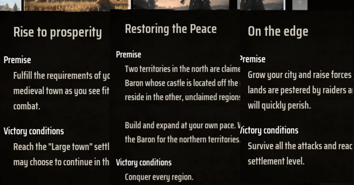 Manor Lords - Select the Right Scenario for Your Gameplay