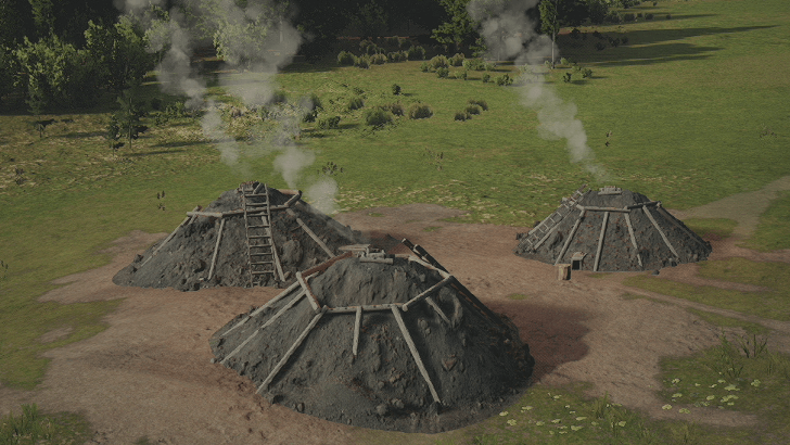 Manor Lords - Charcoal Burning Unlocks Charcoal Kilns