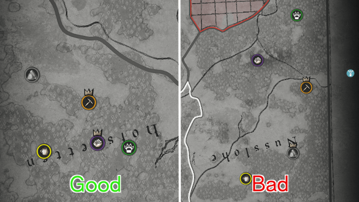 Manor Lords - Resources - Close vs Far