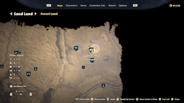 Sand Land Bottle 10 Map